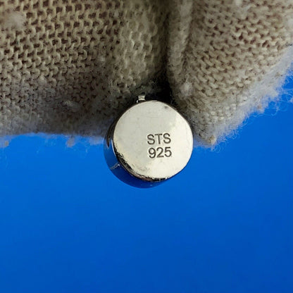 Designer STS 925 Sterling Silver 19" Box Chain Round Cubic Zirconia CZ Necklace