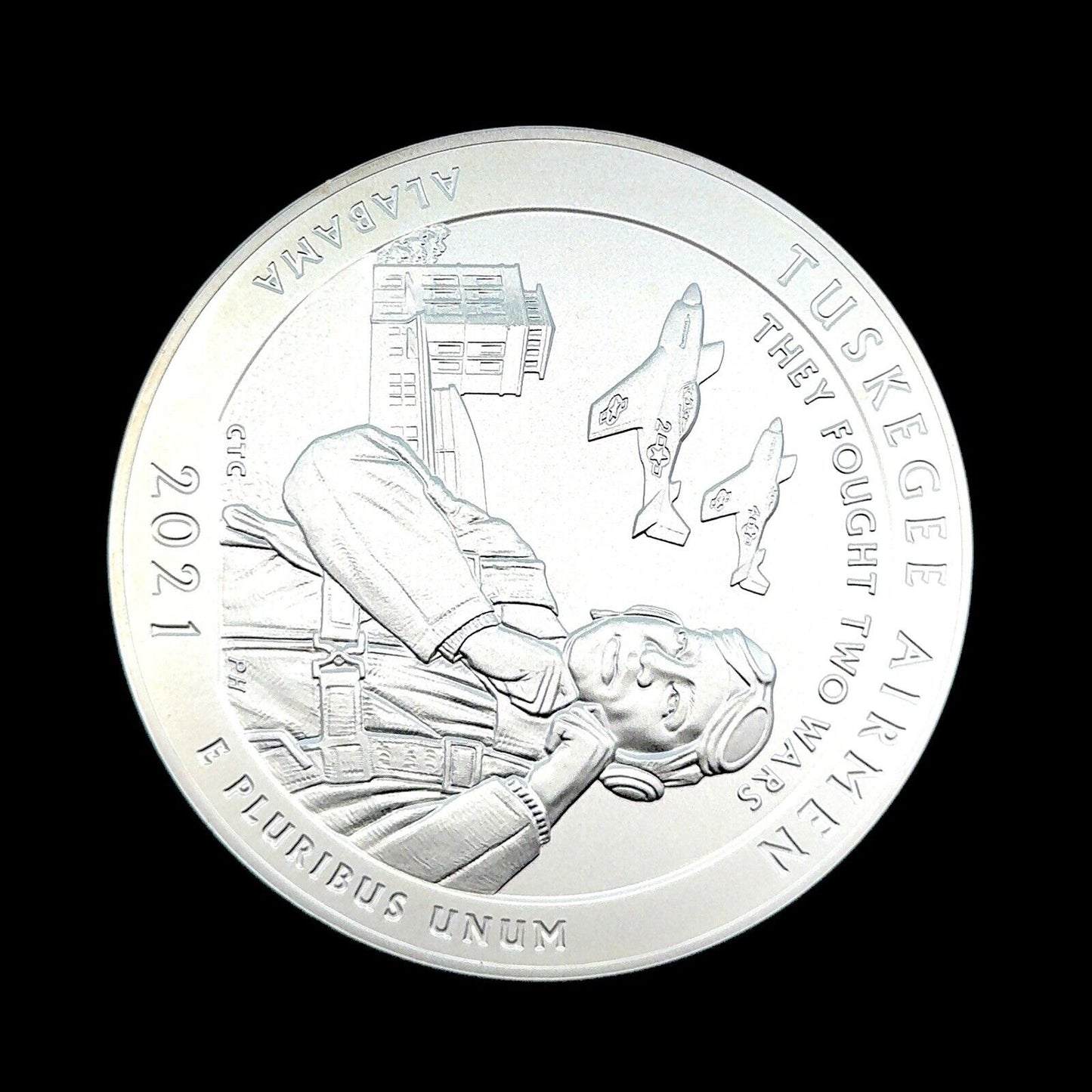 2021 P America The Beautiful Alabama Tuskegee Airmen 5 oz Silver Quarter Coin