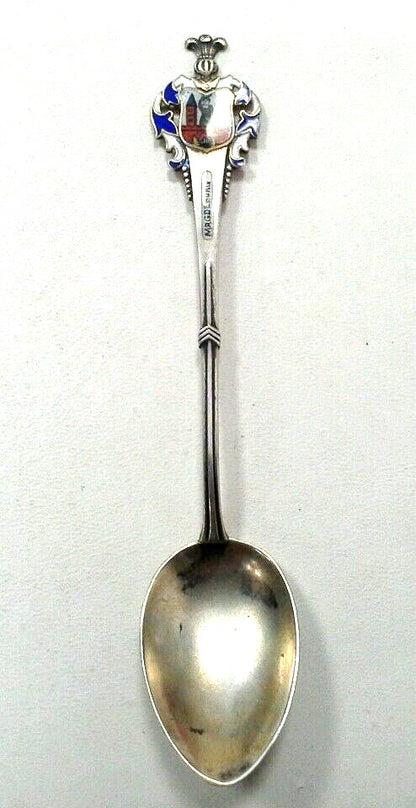 Vintage European 800 Fine Silver Madgeburg Germany Elbe River Souvenir Spoon