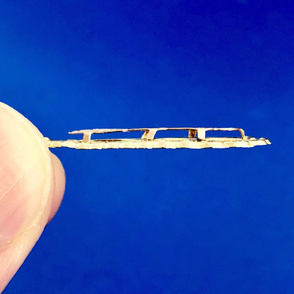 Vintage JCM 14K Yellow Rose Gold Floral Filigree Scroll Pear Dangle Earrings