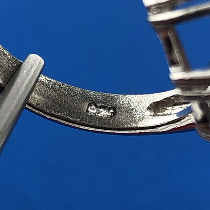 Dramatic 925 Sterling Silver Orange White Cubic Zirconia Statement Cocktail Ring