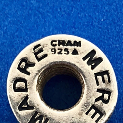 Authentic Chamilia Sterling Silver 925 Mother Madre Mere Bead Charm Retired