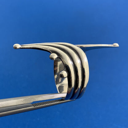 Taxco Mexico RJP 925 Sterling Silver Wrap Texture Statement Finger Ring