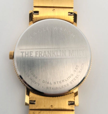 1989 Franklin Mint 925 Sterling Silver Vermeil Box Eagle Watch Parts Only