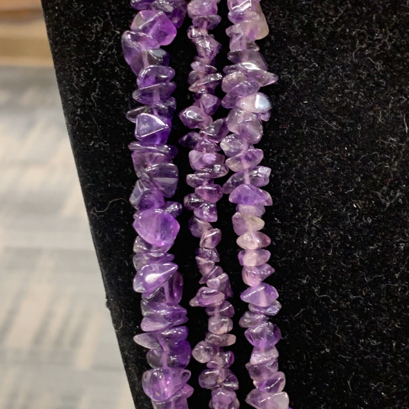 Lot Of Three Chunky Amethyst Spiritual Awakening Healing Beaded Necklaces