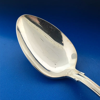 DJ Silver Plate Kings Pattern Oval Table Serving Spoon