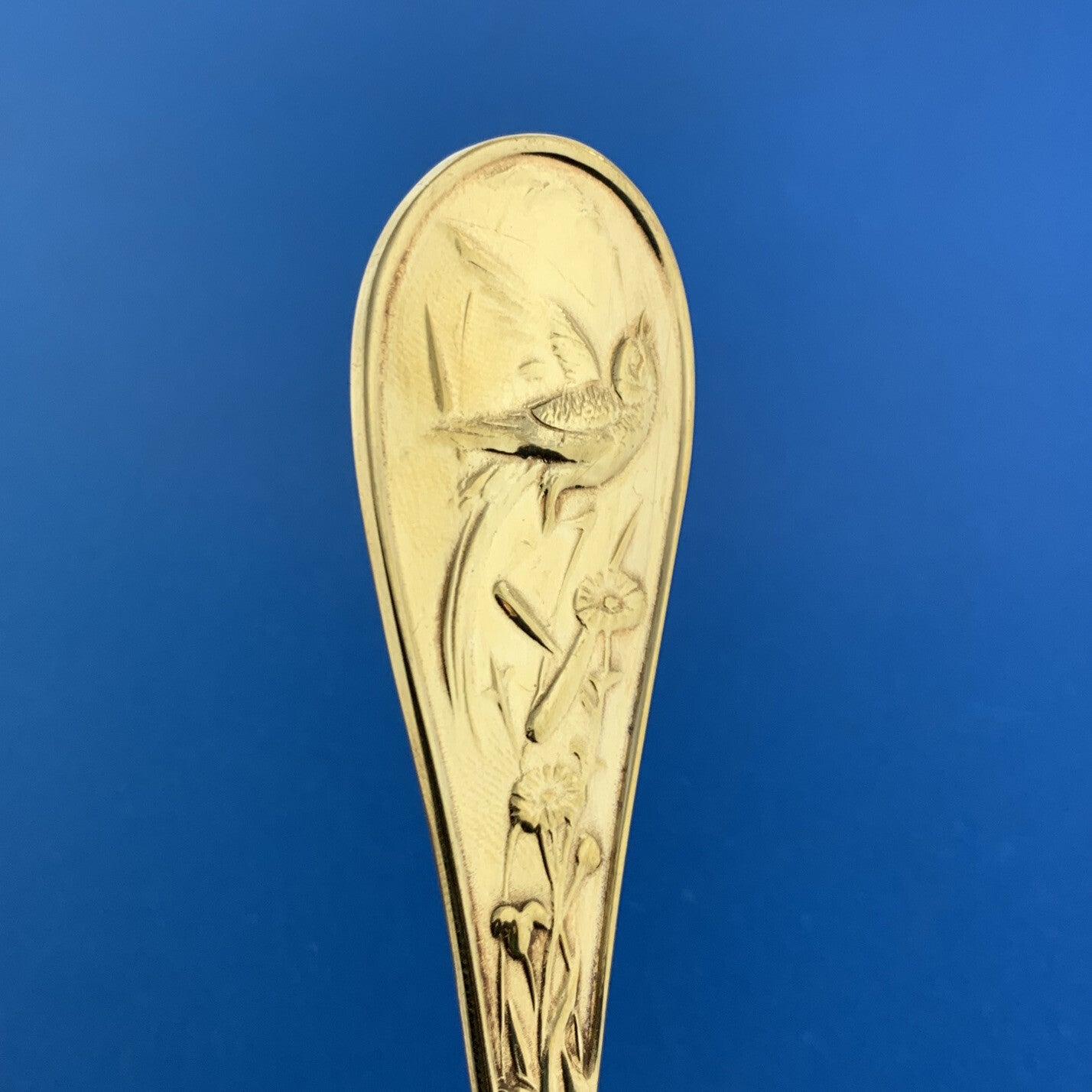 Tiffany & Co Vermeil Gold Washed Sterling Silver 925 Audubon Cream Soup Spoon