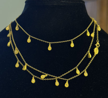 Freida Rothman 14K Gld Plt 925 Sterling Silver Cubic Zirconia Station Necklace