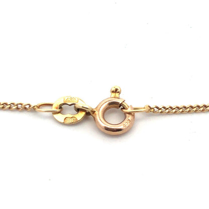 Designer Aurea Italy 14K Yellow Gold Infinity Station Chain Bracelet