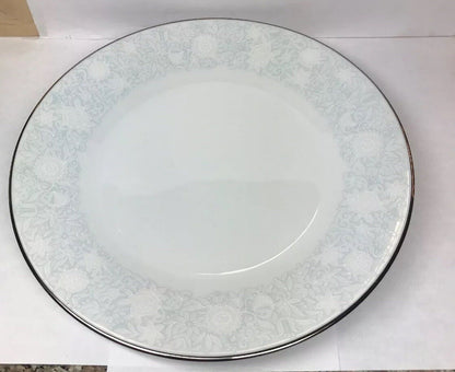 Retired Noritake Ravel Pattern White Flowers w/Blue Silver Trim Salad Plate