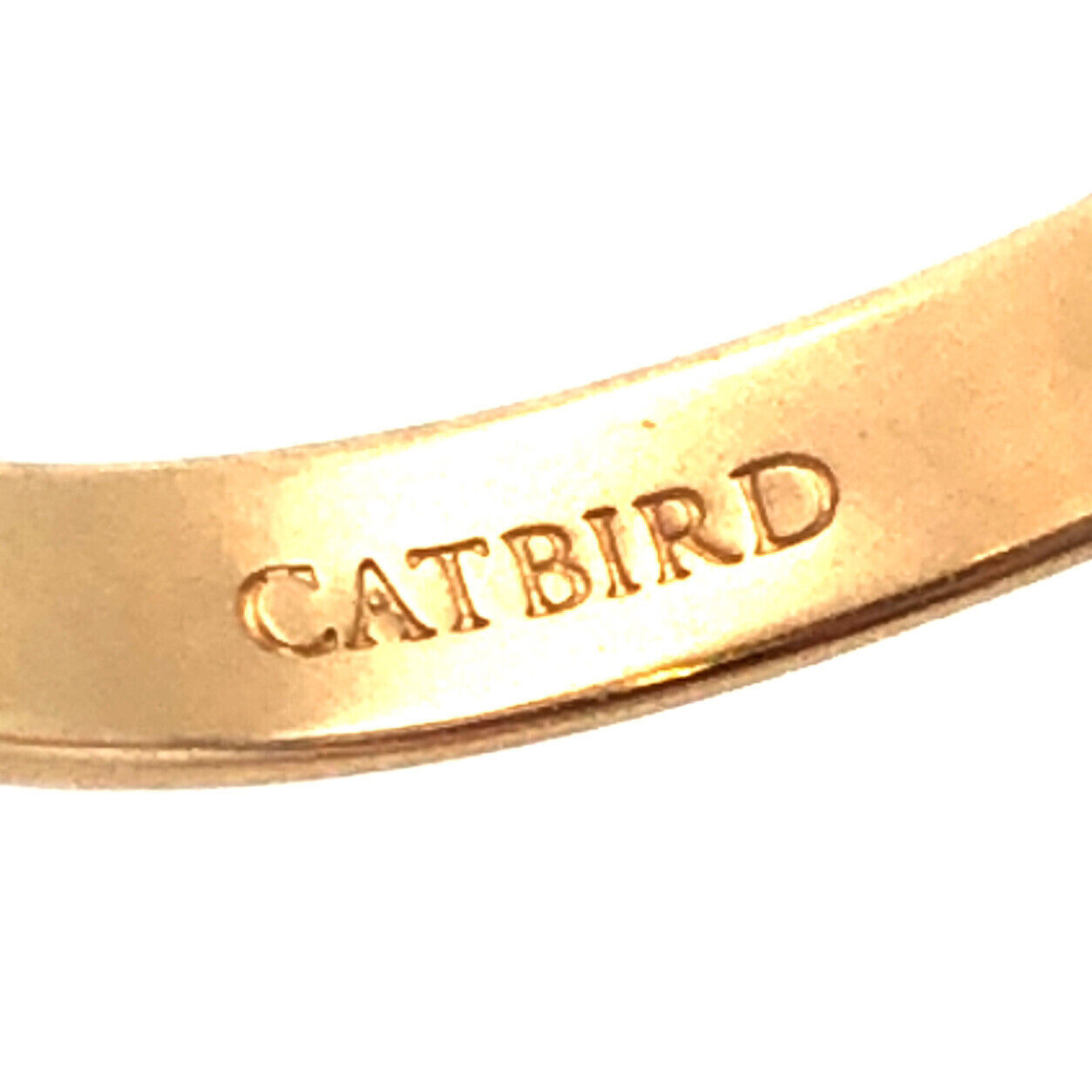 Designer CATBIRD 14K Yellow Gold Polished Flat Wedding Anniversary Band Ring