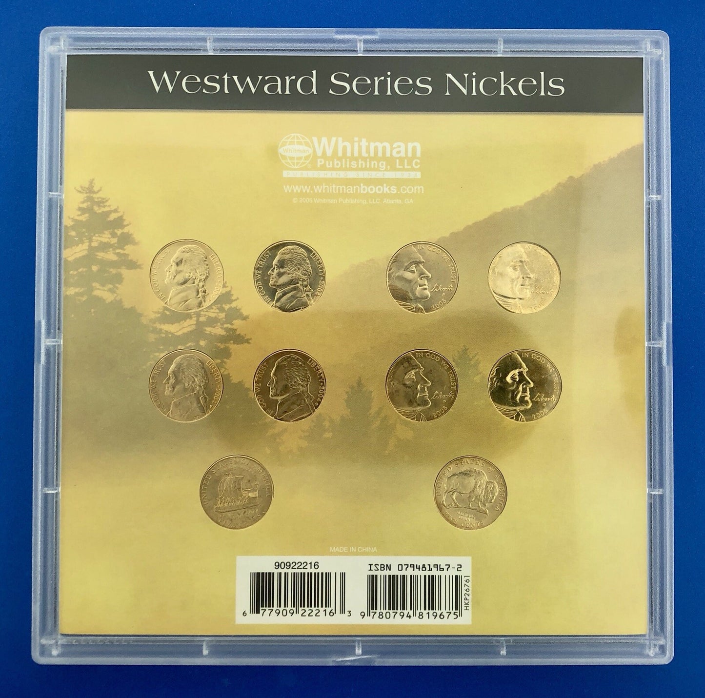 2004 2005 10 Coin Gem BU Westward Series Nickel Coll Whitman Frame Gold Plated