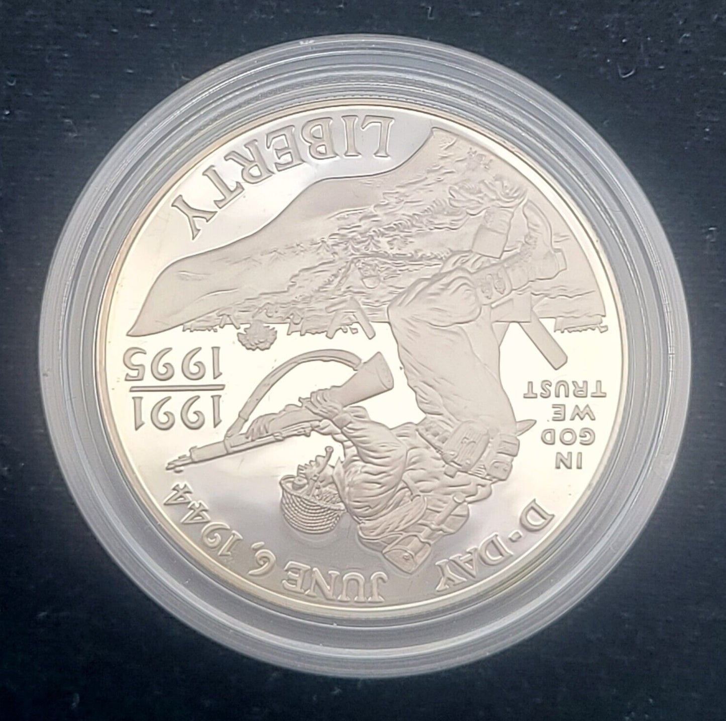 1991-1995 WWII 50th Anniversary Two Coin .900 Silver Proof Commemorative Set