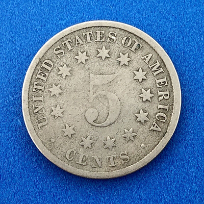 1882 P Shield Nickel Variety 2 Scarce Rare Better Key Philadelphia Mint Coin