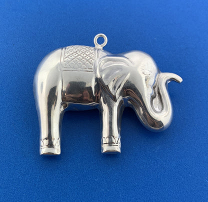 Stunning Sterling Silver 925 Elephant Animal Holiday Ornament