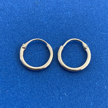 Sterling Silver 925 Tiny Petite Huggy Hoop Earrings