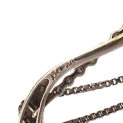 Sterling Silver Diamond Infinity Eternity Anniversary Pendant Necklace