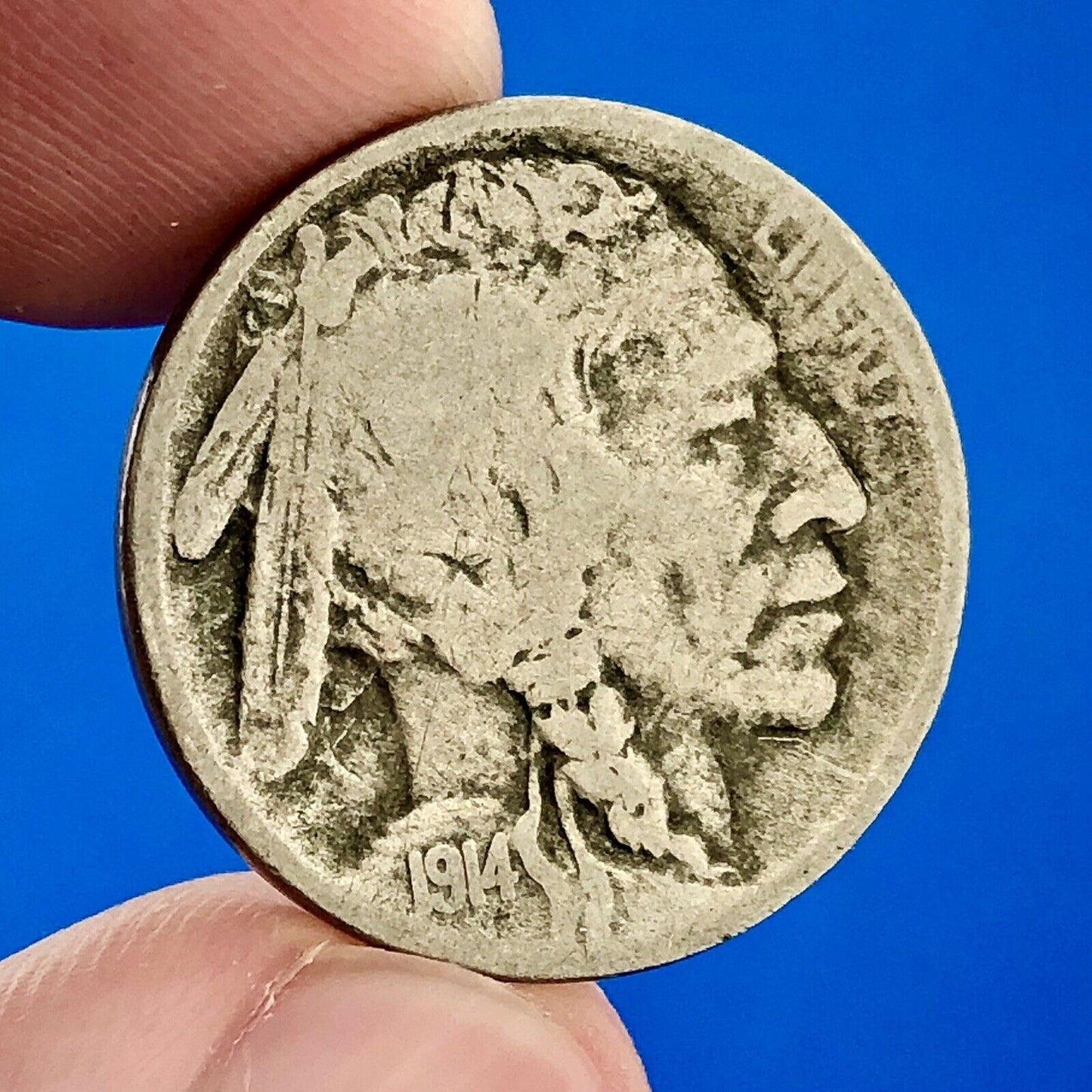 1914 S Indian Head Buffalo Nickel Better Key Scarce San Francisco Mint Coin