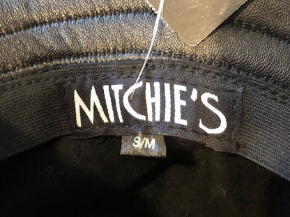 Mitchie's Size Small Medium Black Leather Bucket Hat