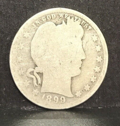 1899 P Silver Barber Quarter Better Key Date Philadelphia Coin Rare Scarce