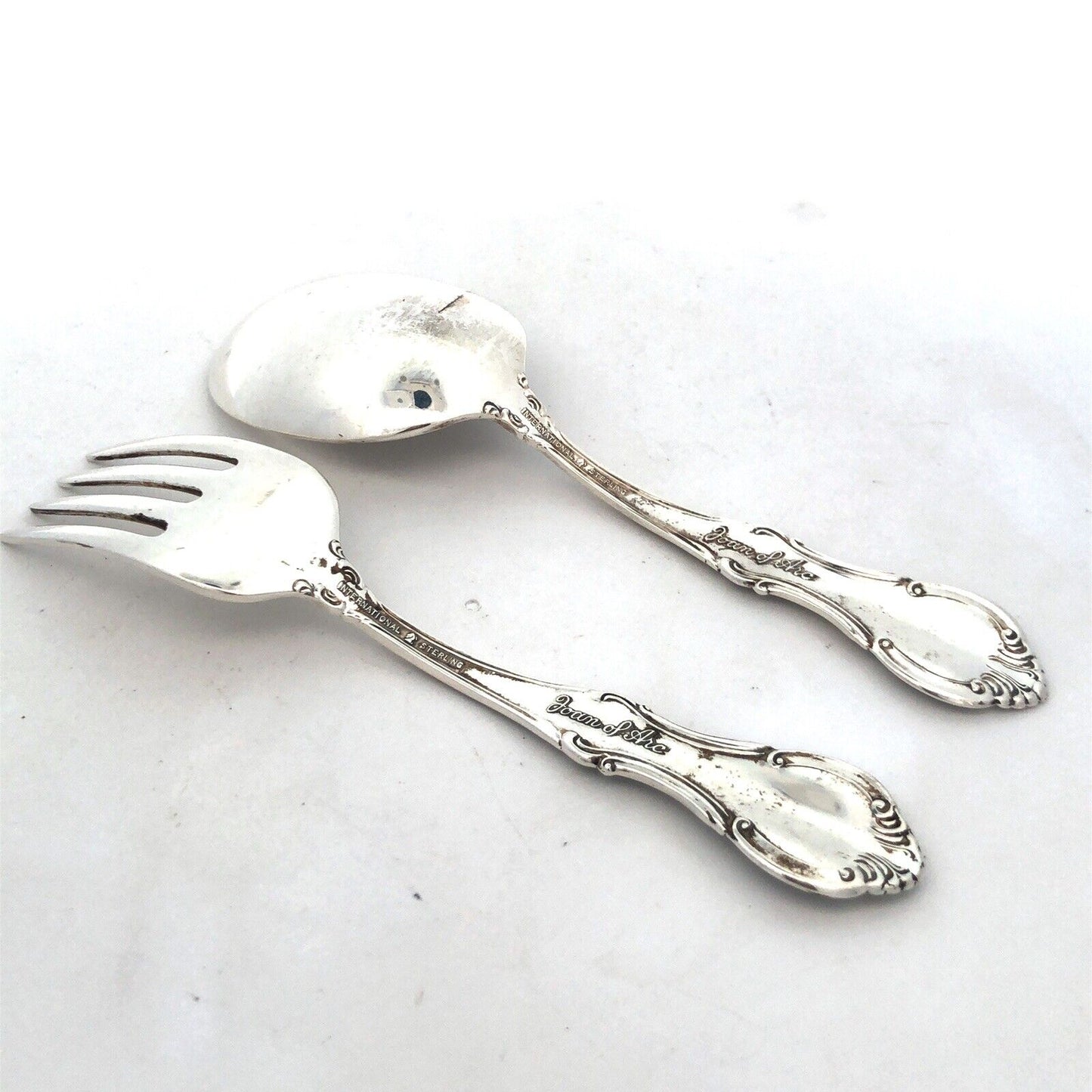 International Silversmiths 925 Sterling Silver Joan Of Arc 2 Piece Baby Set