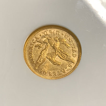 1862 S San Francisco $2.50 Coronet Head 90% Gold Quarter Eagle NGC AU53 Coin