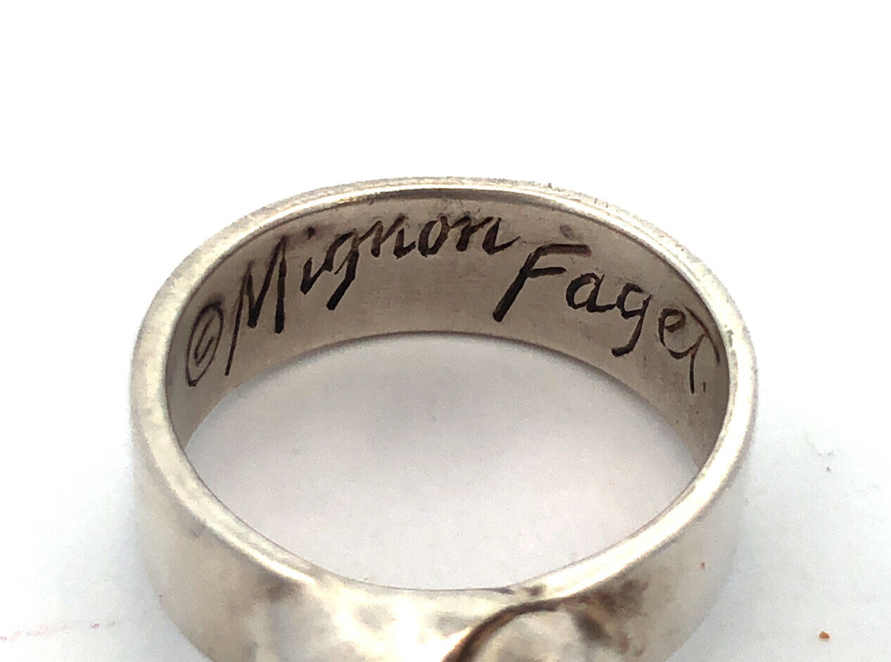 Designer Mignon Faget 925 Sterling Silver Sea Collection Garden Snail Ring