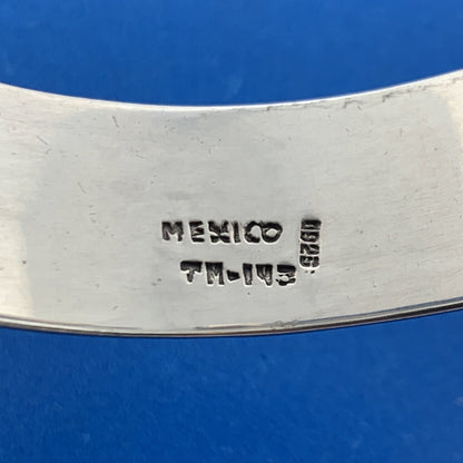 Vintage Taxco Mexico TM-143 Sterling Silver 925 Storyteller Hinged Cuff Bracelet