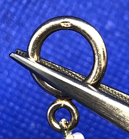 Mignon Faget 925 Sterling Silver Hive Collection Pearl Beaded Toggle Necklace