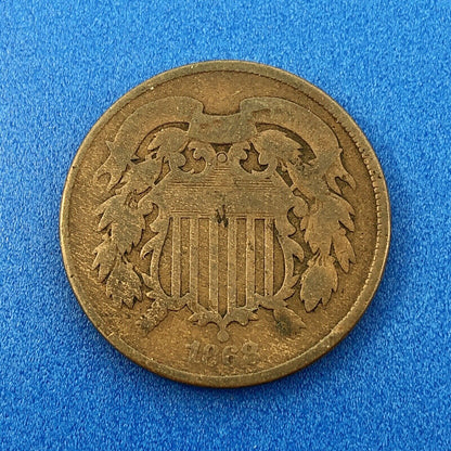 1864 P Bronze Two-Cent Piece Four Coin Mixed Date Union Shield Philadelphia Lot