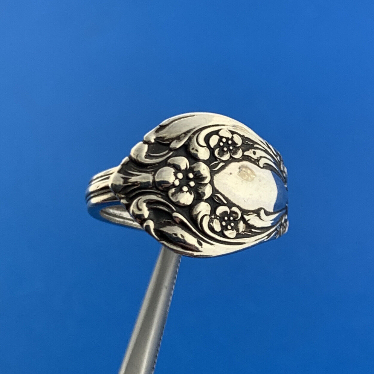 Alvin Chateau Rose 925 Sterling Silver Bypass Expandable Adjustable Spoon Ring