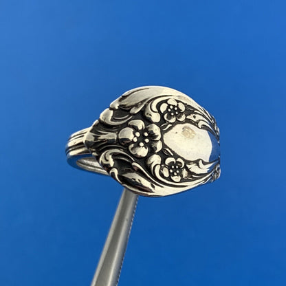 Alvin Chateau Rose 925 Sterling Silver Bypass Expandable Adjustable Spoon Ring