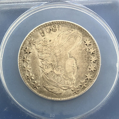 1826 Capped Bust Silver Half Dollar 50c Lettered Edge ANACS EF45 O-110 Coin