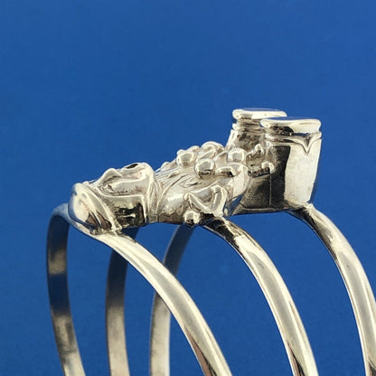 Carol Felley Pueblo 925 Sterling Silver Storyteller Doll Statement Cuff Bracelet