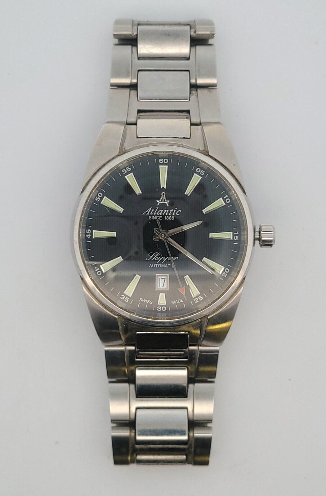 Atlantic Skipper Automatic Stainless Steel 42mm Black Dial Men's Watch 83765