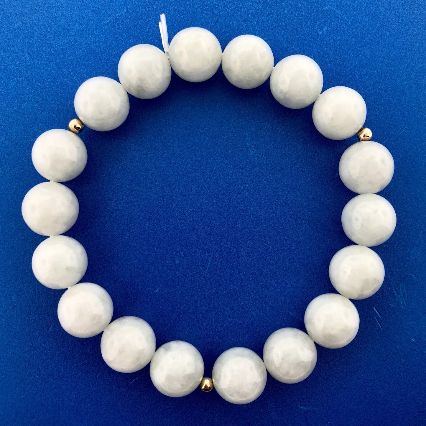 Vintage Sterling Silver 925 Jade Jadeite Ball Bead Protection Harmony Bracelet
