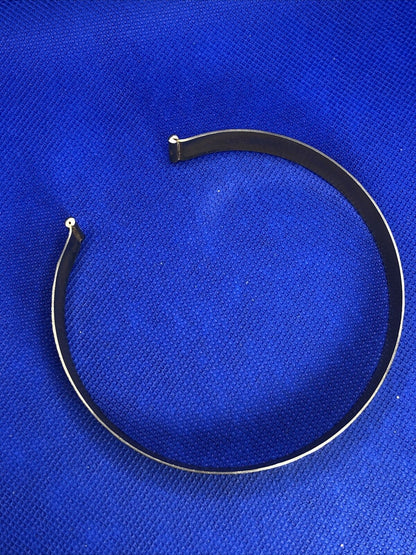 Mid Century Crown Trifari Gold Tone Ribbed Upper Arm Flapper Open Cuff Bracelet