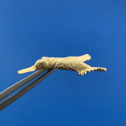 Designer 14K Yellow Gold Hummingbird Charm Drop Pendant