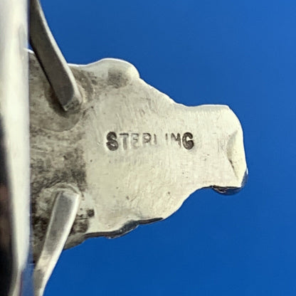 Designer TC Sterling Silver 925 Floral Leaf Small Finger Ring Size 8.75