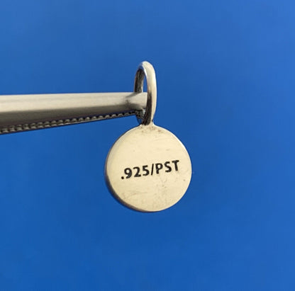 Designer PST 925 Sterling Silver Initial N Letter Square Pendant Charm