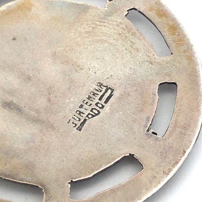 Vintage 1910 800 Fine Silver Guatemala Cut Out Coin Libertad de Setienbre Medal