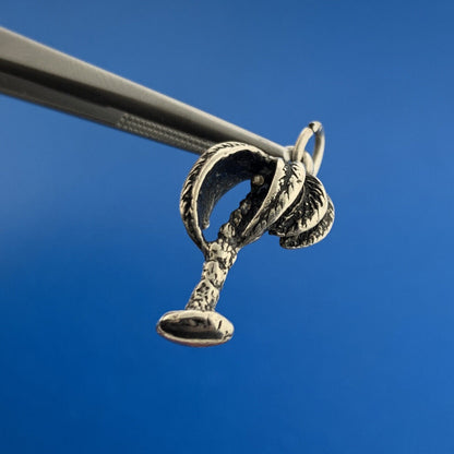 Vintage 925 Sterling Silver Date Palm Banana Tree Ocean Tropical Bracelet Charm