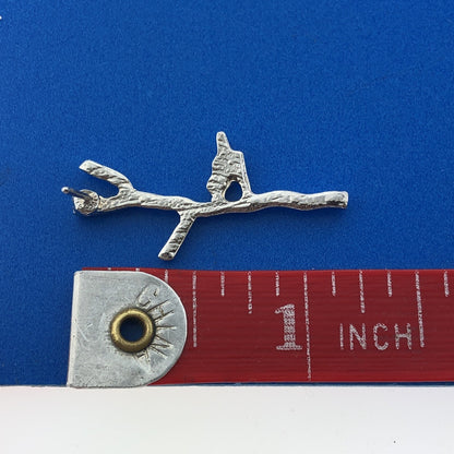 Stunning Sterling Silver 925 Perched Bird Tree Stud Earrings