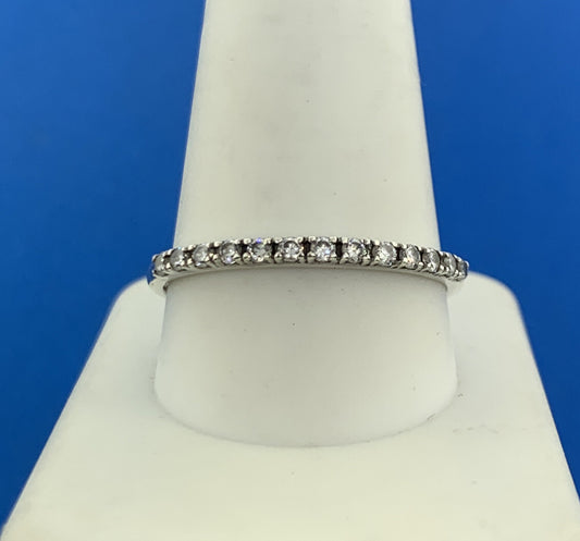 Designer 925 Sterling Silver Cubic Zirconia CZ Infinity Stackable Band Ring
