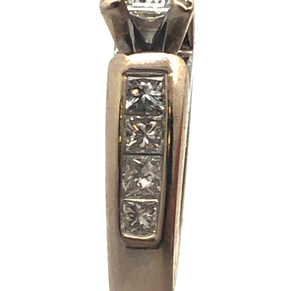 14k White Gold Princess Cut Diamond Engagement Bridal Ring 1 Carat