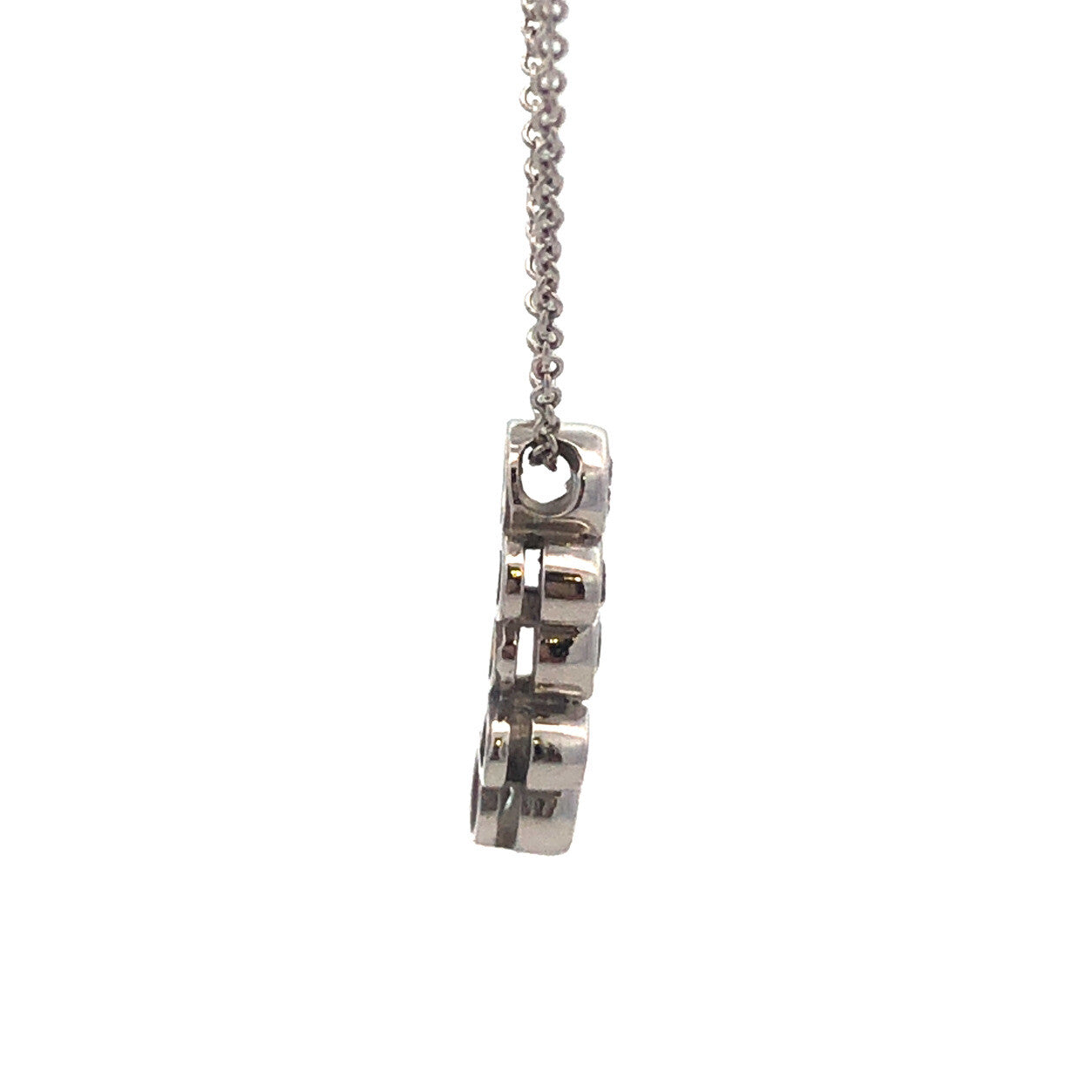 Designer 14K White Gold Diamond Bridal Infinity Anniversary Pendant Necklace