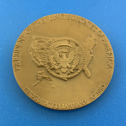 1965 Lyndon Baines Johnson US Treasury Medallic Art Co Bronze Inauguration Medal