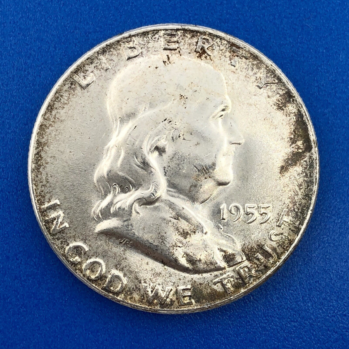 1955 P Silver Franklin Half Dollar BU Philadelphia Mint 90% Key Better Date
