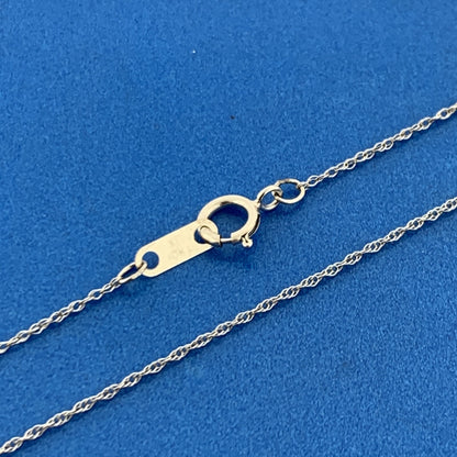 Designer 10K White Gold Diamond Infinity Eternity Circle Anniversary Necklace