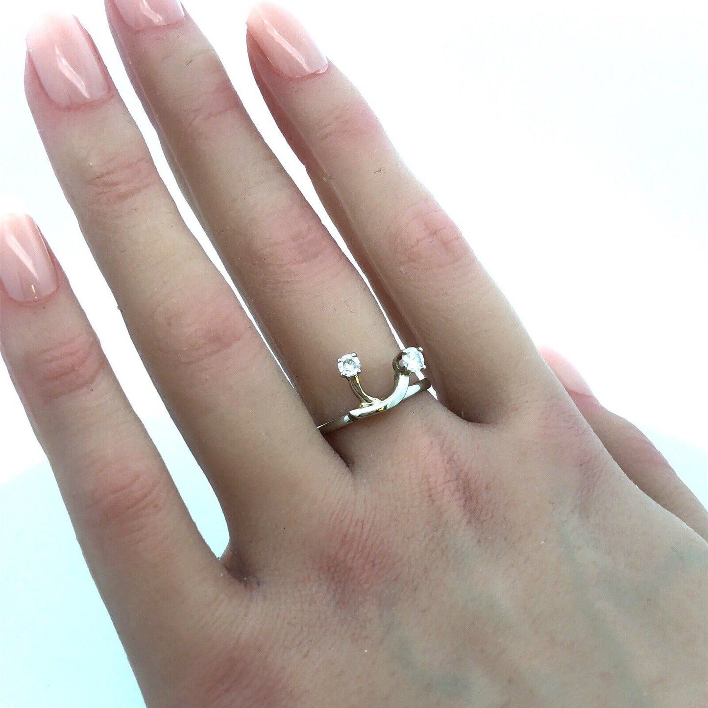 Designer Benchmark 14K Yellow Gold Round Diamond Anniversary Stacking Ring